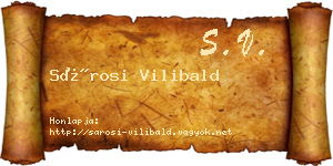 Sárosi Vilibald névjegykártya